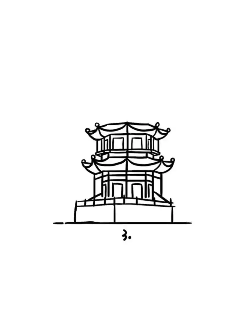 如何画漳州八卦楼|地标建筑简笔画教程56 漳州名胜古迹之一,八卦早期