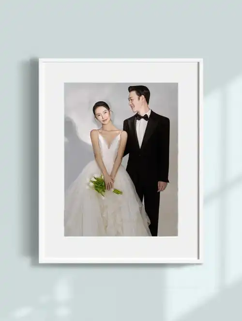 郑州婚纱照推荐这组极简风照片墙太美了60