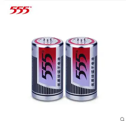 正品555三五碳性铁壳锌锰电池c型3号2号r14s干电池一粒价