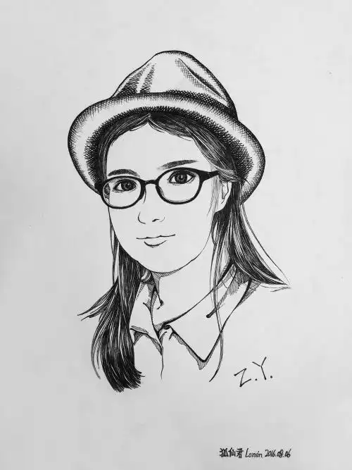 人像画简笔画不要素描