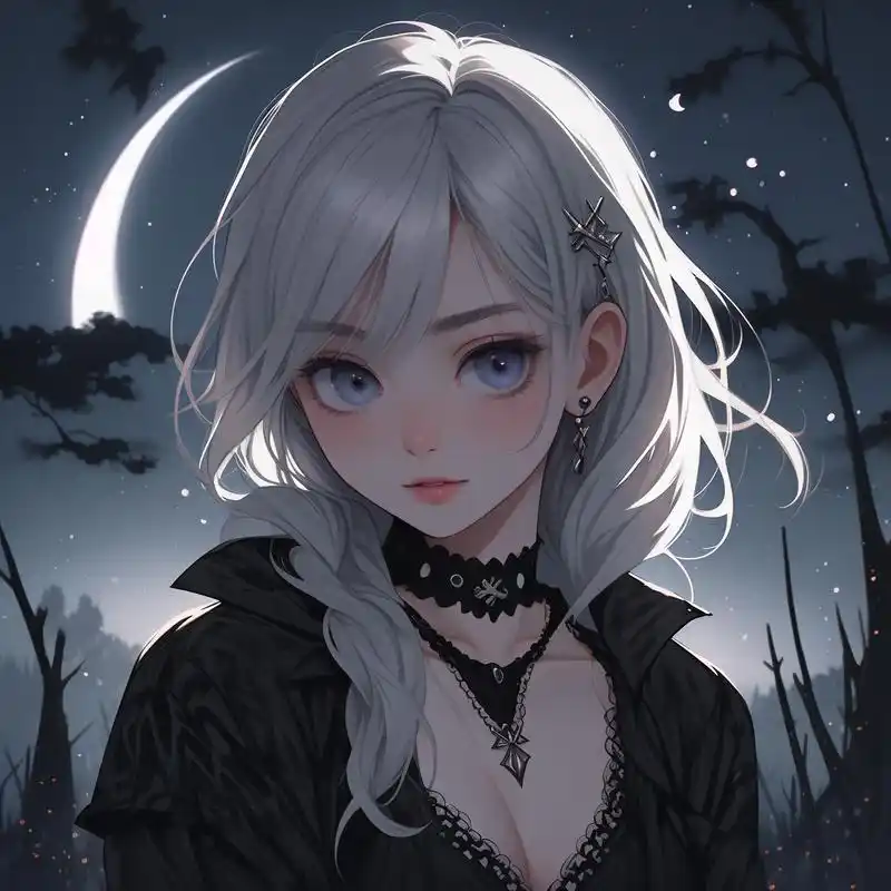 这组黑暗系动漫女生头像,展现了一种霸气与冷酷的美