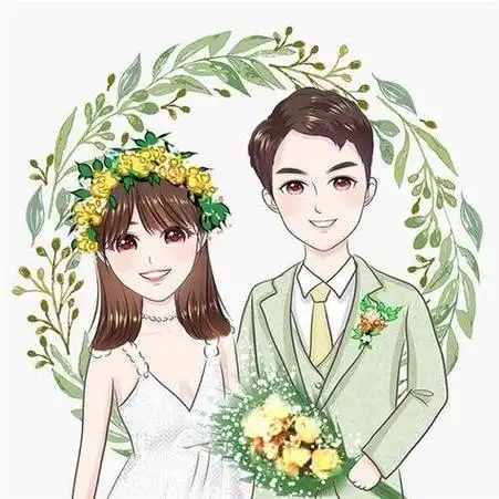 结发为夫妻情侣头像卡通卡通头像图片大全爱个性