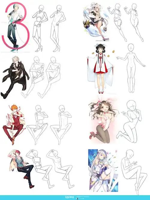 《日系人体比例练习-动漫人物入门训练》by rh-5-050 星星