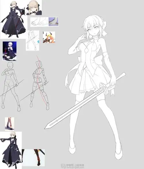 章节六阶段一同人立绘线稿