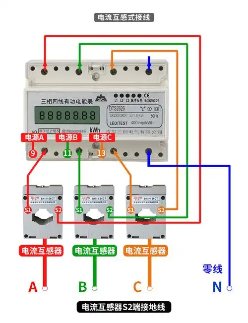 电表三相四线电子式导轨式远程表带485通讯液晶电能电度表