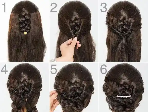 新娘盘发教程简单好看,简单又好看的新娘盘发图4