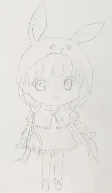 萌萌哒q版小女孩,同学们周末画起来#漫画女孩 #零基础学画画 - 抖音