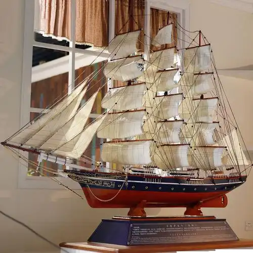 snnei苏格兰卡萨克帆船模型大型木质工艺船