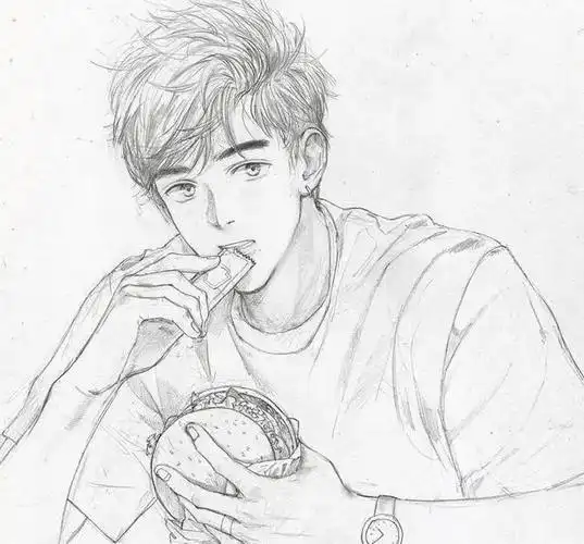 线条干净利落的帅气小哥哥铅笔素描作品,好养眼_素描入门_零二七艺考