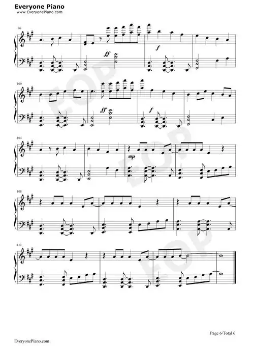 花田错-王力宏五线谱预览6