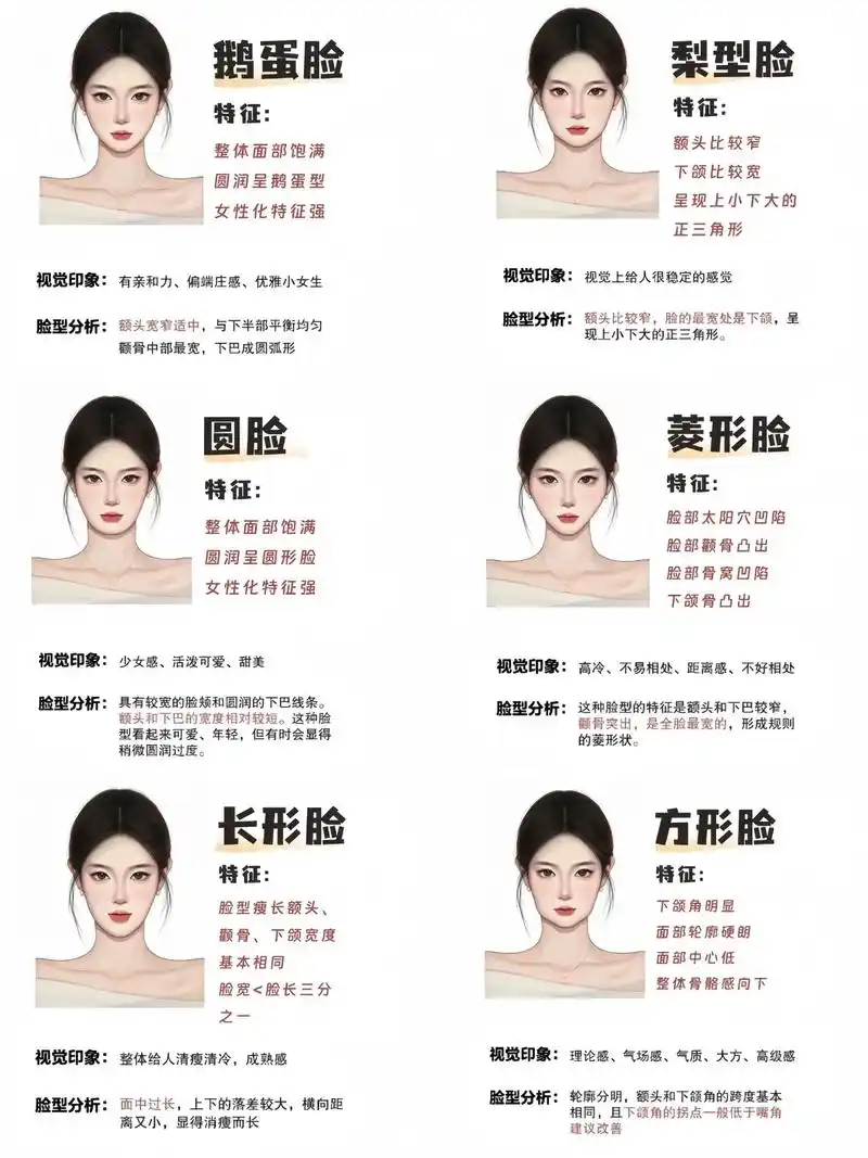 你是什么脸型?3秒自测!认知自己的脸