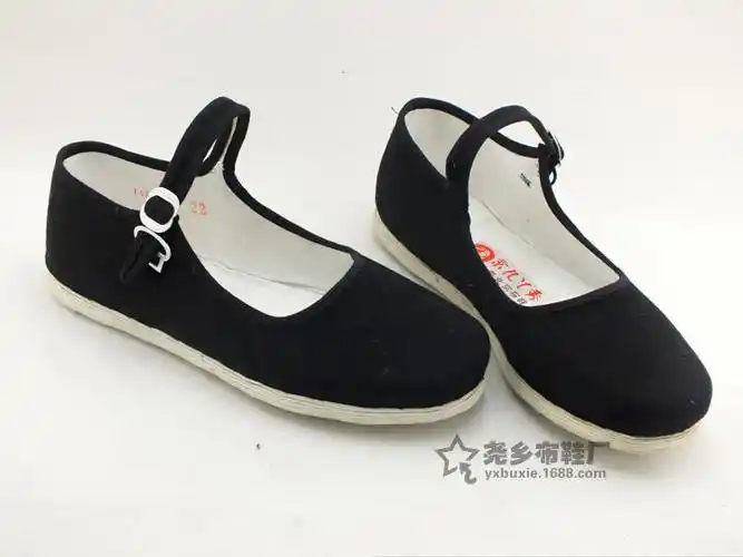 经典款老北京纯手工麻纳千层底黑一带布鞋 女款低帮舒适透气单鞋