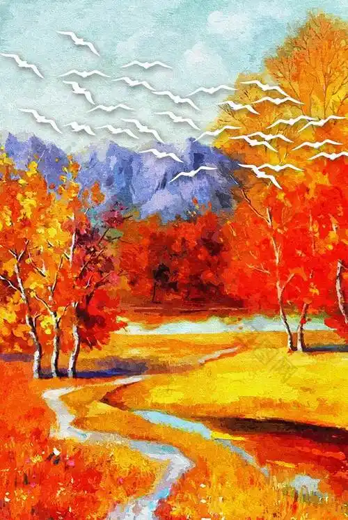 装饰油画作品 油画作品装饰画 - 水彩迷