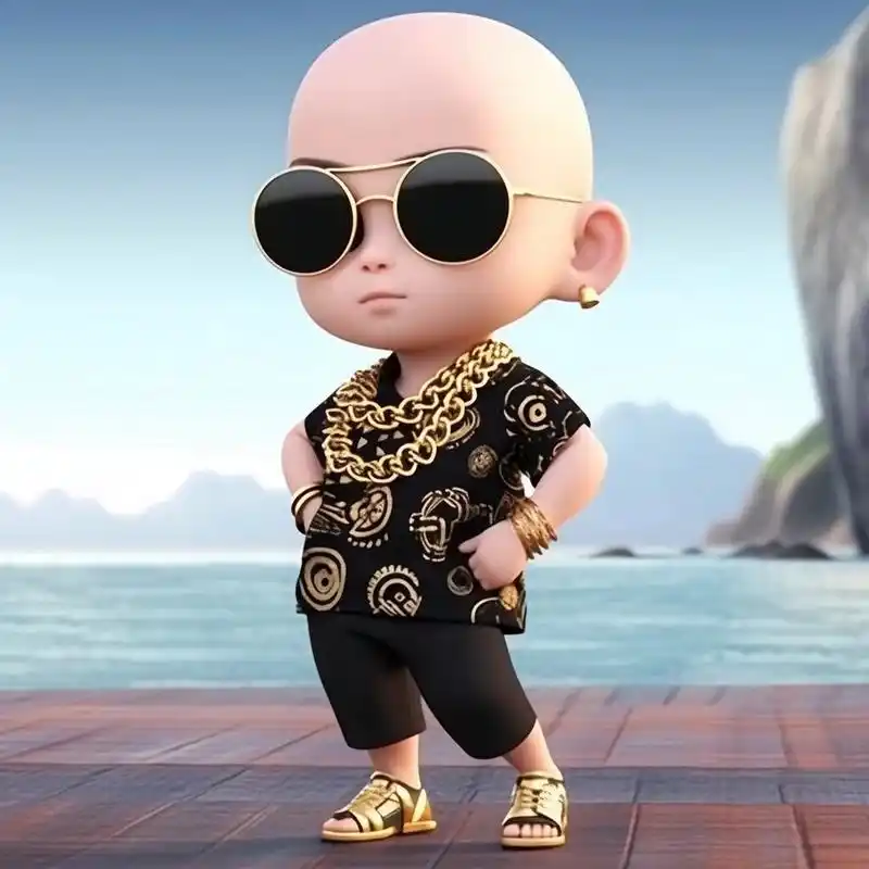 男生头像 光头酷小伙