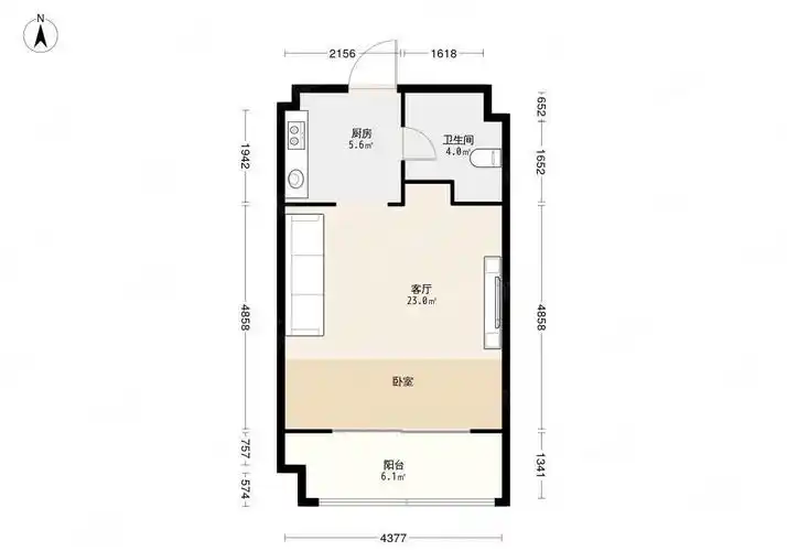 总价58万立德对面50平一室一厅一卫70年产权电梯房急售可谈