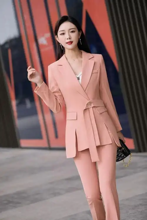 春秋西装套装女时尚西服女士气质减龄主持人讲师正装职业装工作服