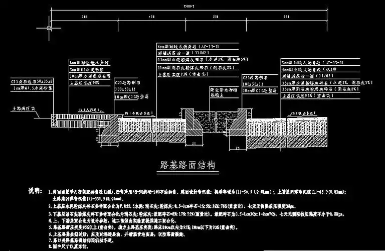 沥青路基路面结构