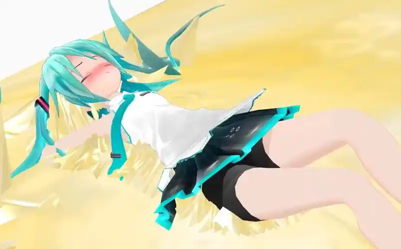 粘着拘束初音未来被黏在地上动不了stuckinstickygluetrapformmd
