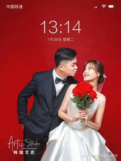 韩国艺匠丨壁纸这不就来了?你可以永远相信红色婚纱照