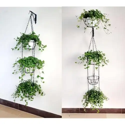 花盆三层铁艺悬挂吊篮绿萝吊挂挂架吊兰兰花花篮