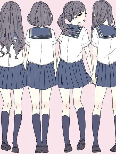 求一张动漫女生背影的图