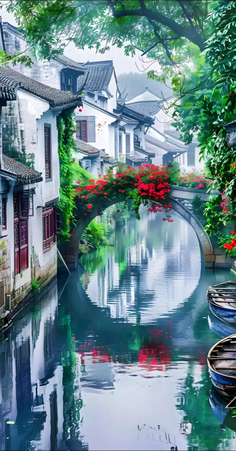 在江南水乡的小桥流水中,在古老建筑的岁月痕迹里,生活的美景如诗如画