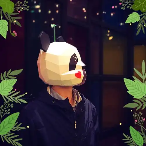 蒙面唱将同款面具 蒙面舞王蒙面歌王唱将林宥嘉熊猫头套纸模面具儿童