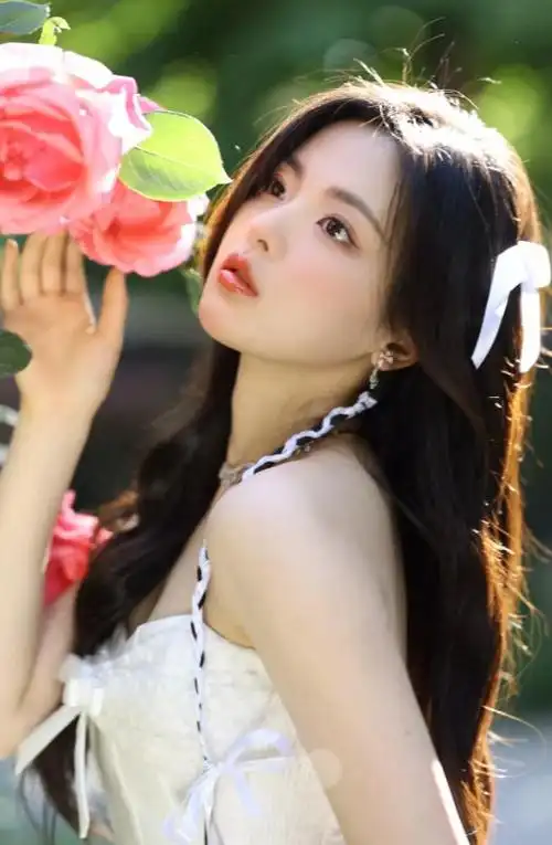 杨超越白色抹胸裙写真曝光,身姿妩媚优雅!