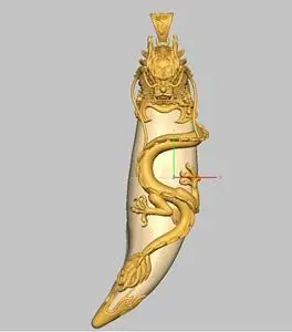 豆豆饰品08855淘宝仿虎牙包金包银套老虎吊坠牙镶嵌熊牙镶嵌虎爪熊