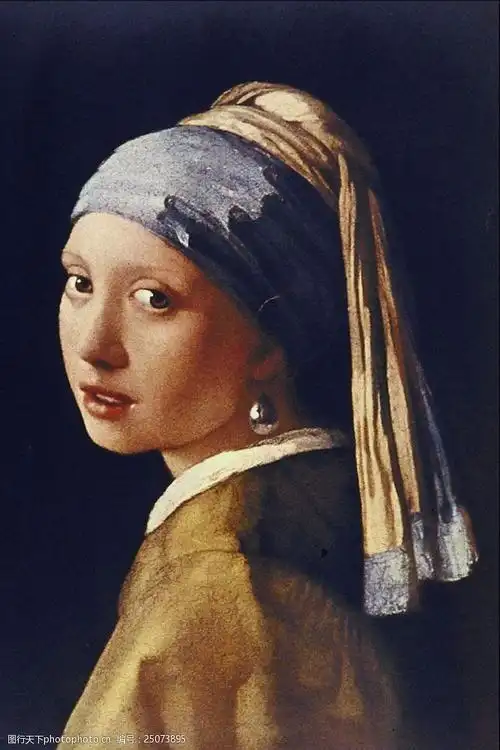 美女肖像油画图片