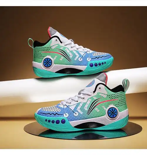 小学生篮球鞋男防滑幻影3减震荧光q弹男童12岁儿童运动鞋球鞋 2207黑