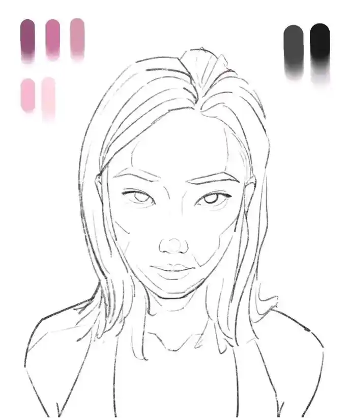 发现了自画像的快乐#想画就画 #绘画步骤 #今天长这样  - 抖音