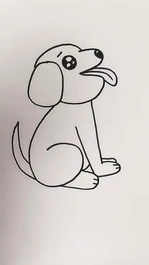 画画原来如此简单#画小狗狗#动物简笔画