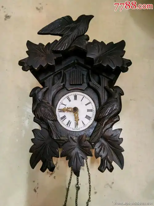 老布谷钟,瓷盘,民国老钟表_价格288元_第1张