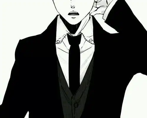 二次元 动漫 插图 男头 半身 西装