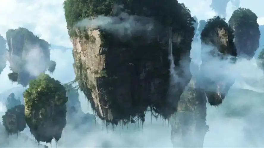 《阿凡达》中,"哈利路亚山"上这些悬浮在空中的巨石是潘多拉星的一大