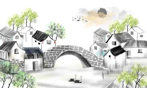 水墨江南水乡图片