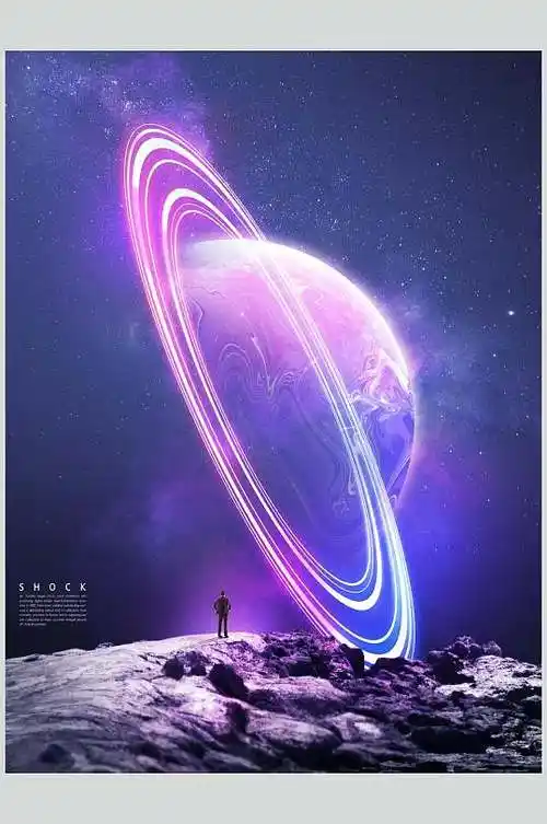 多彩大气科技太空星球背景素材