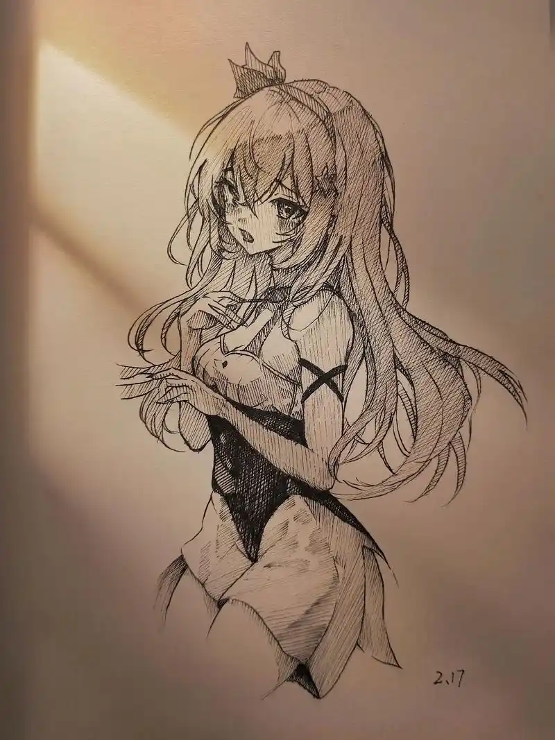 手绘 #动漫 最近不知道画什么了,随便画画(72757075)17