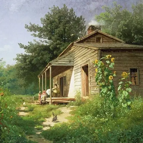 高山草甸小木屋_微信头像风景图片_扣扣居