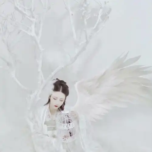 古风头像白纱蒙眼女