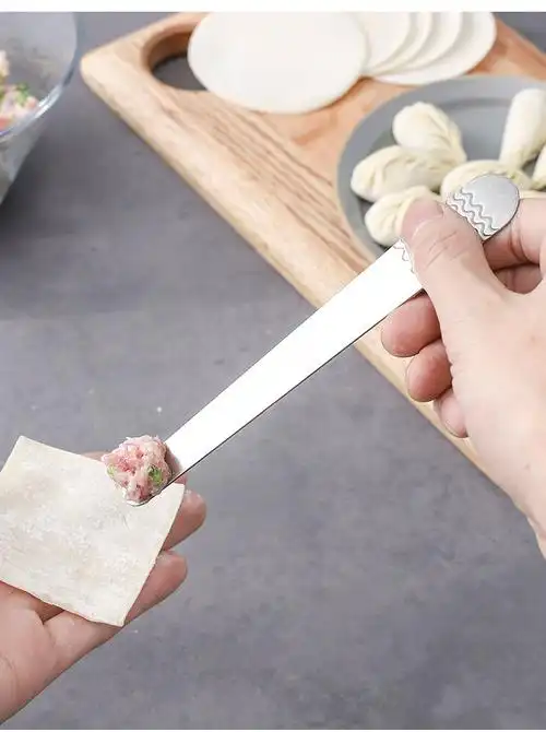 304不锈钢包饺子勺挑馅勺包饺子工具 厨房搅拌馅料馄饨勺子