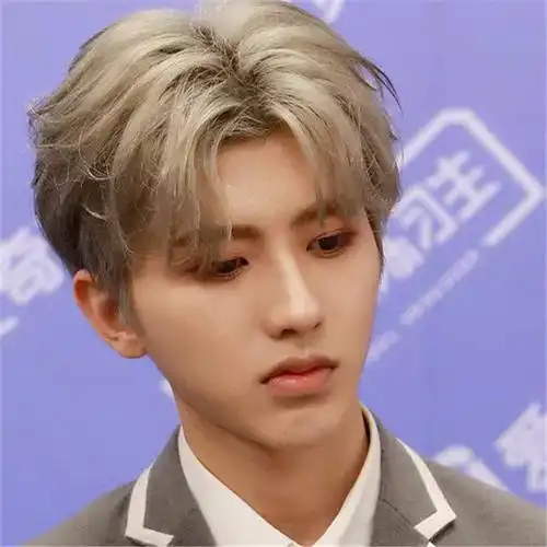 假发男中分刘海男士短发日韩版帅气短直发逼真蓬松网红同款假发套-图1