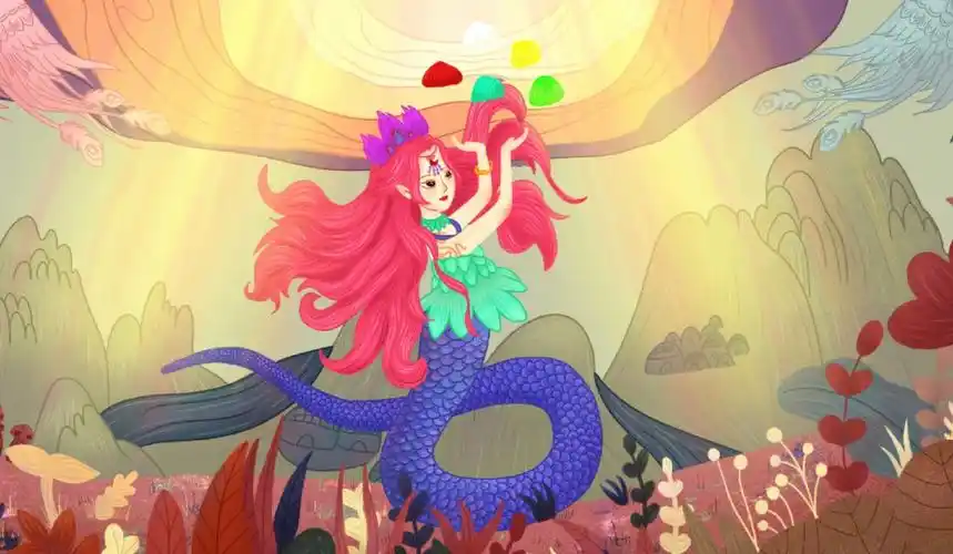 中国传统神话故事儿童插画