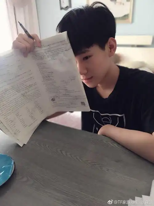 我们中国小孩张真源就是要好好学习天天向上每天写作业71