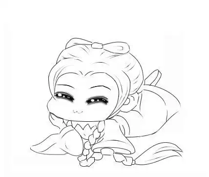 小龙女简笔画●小林家的龙女仆简笔画●织女的简笔画●猫女的简笔画