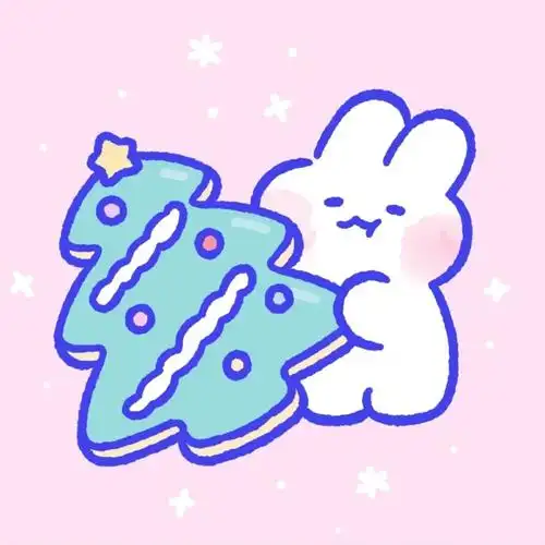 圣诞节可爱手绘团头