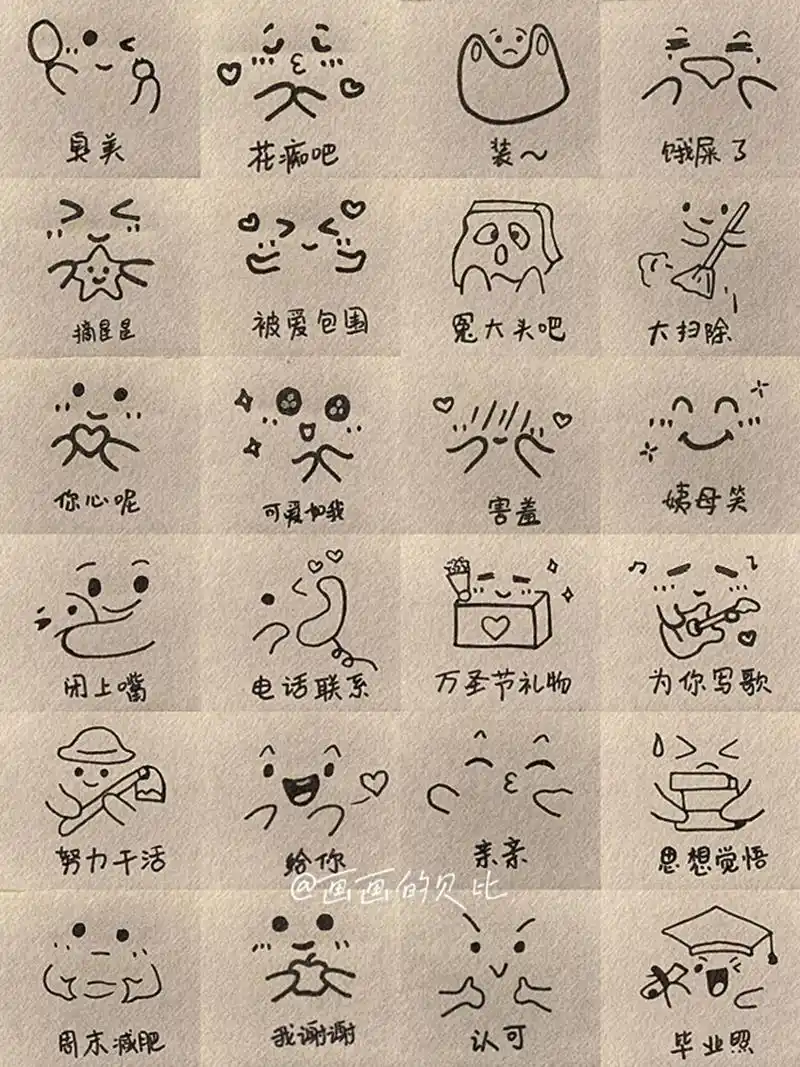 图文伙伴计划 超有趣的表情包简笔画 - 抖音