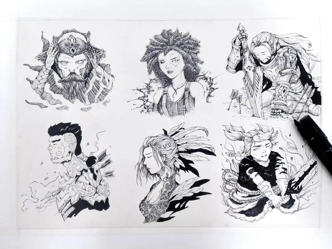 酷~#手绘 #动漫绘画#速写人物#手稿分享 - 抖音