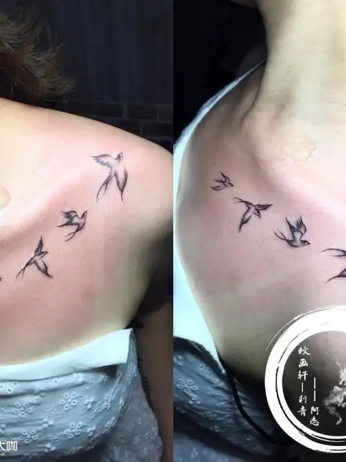 锁骨_纹身图案手稿图片_阿志的纹身作品集